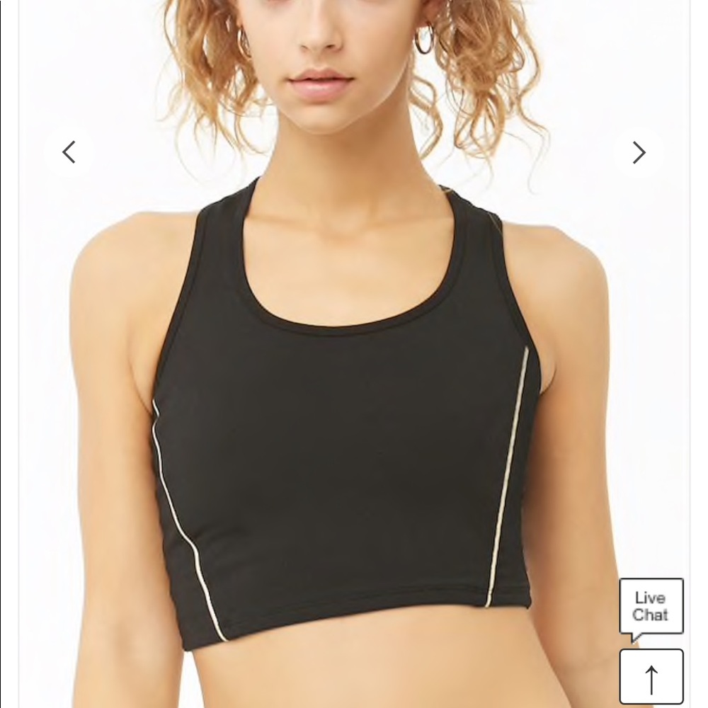 Metallic Longline Sports Bra